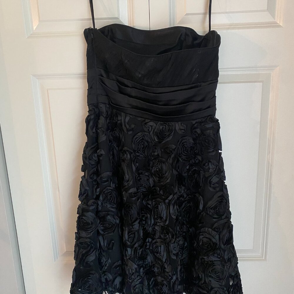 White House Black Market Dress | Black Dress with Roses | Women's Dress - Picture 4 of 5